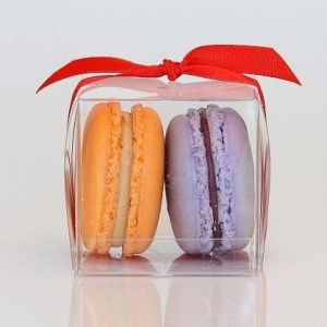 2 Clear Macaron Boxes($1.00/pc x 25 units)