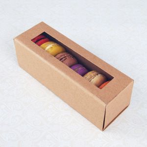 6 Kraft Brown Macaron Boxes($1.40/pc x 25 units)